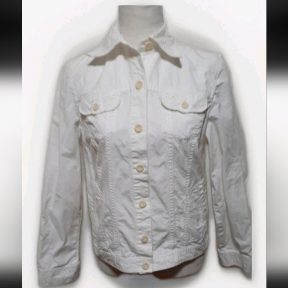 Sigrid  Olsen Embroidery  white jacket Size 4 for women